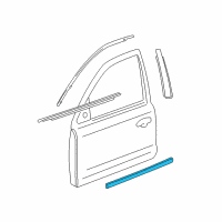 OEM 2003 Lincoln LS Body Side Molding Diagram - 5W4Z-5420878-APTM