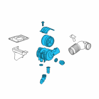 OEM 2009 GMC Sierra 3500 HD Air Cleaner Assembly Diagram - 25839609