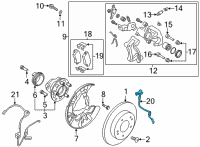 OEM 2022 Kia Forte HOSE-REAR WHEEL RH Diagram - 58738M6450