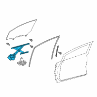 OEM Lexus GS300 Regulator Sub-Assembly Diagram - 69801-21020