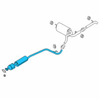 OEM Ford Transit Connect Front Muffler Diagram - KV6Z-5E212-D