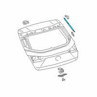 OEM 2019 Lexus UX250h Back Door Stay Assembly Diagram - 68950-0WE90