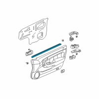 OEM 2003 Honda Accord Weatherstrip, L. FR. Door (Inner) Diagram - 72375-SDN-A01