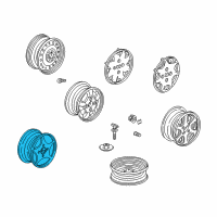 OEM 2000 Honda Accord Wheel, Machine Finish Alloy (15") (5-Spoke) Diagram - 08W15-S84-100