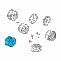 OEM 1999 Honda Accord Wheel, Machine Finish Alloy (15") (5-Spoke) Diagram - 08W15-S84-100