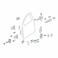 OEM 2009 Pontiac G8 Cable, Front Side Door Locking Diagram - 92216289