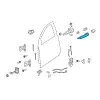 OEM 2008 Pontiac G8 Lever, Rear Side Door Outside Handle Diagram - 92214647