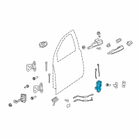 OEM Pontiac G8 Lock, Front Side Door Diagram - 92215257
