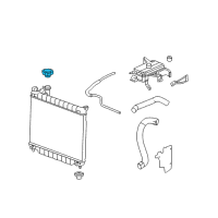 OEM Chevrolet Express 3500 Cap, Radiator Filler Diagram - 15042975