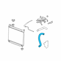 OEM 2008 GMC Envoy Hose, Radiator Outlet Diagram - 15160997