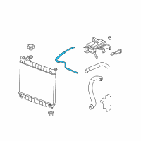 OEM 2007 Chevrolet Trailblazer Coolant Recovery Reservoir Hose Assembly Diagram - 25793412