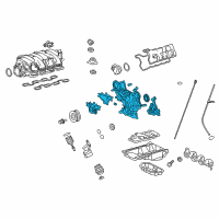 OEM 2016 Lexus LS460 Cover Sub-Assy, Timing Chain Or Belt Diagram - 11310-38070