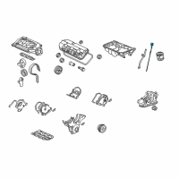 OEM 2000 Honda Accord Dipstick, Oil Diagram - 15650-P8A-A01