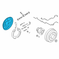 OEM 2015 Nissan NV200 Plate Assembly-Back Rear Brake RH Diagram - 44020-3LM0A