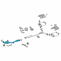 OEM Toyota Avalon Front Pipe Diagram - 17410-0P350
