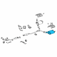 OEM 2013 Toyota Camry Rear Muffler Diagram - 17440-0P040