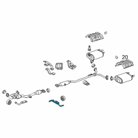 OEM 2016 Toyota Camry Rear Muffler Hanger Diagram - 17575-0P111