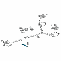 OEM 2015 Toyota Avalon Rear Muffler Hanger Diagram - 17575-0P111