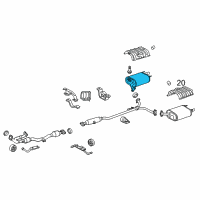 OEM 2013 Toyota Camry Rear Muffler Diagram - 17430-0P291