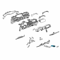 OEM 2003 Chevrolet SSR Holder Asm-Instrument Panel Cup *Ebo*Ebony Diagram - 10369706