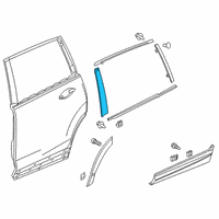 OEM 2020 Honda Ridgeline Garnish Assy., R. RR. Door Sash Diagram - 72930-TG7-A01