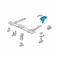 OEM 2000 Honda Accord Bracket, RR. Engine Mounting (MT) Diagram - 50827-S84-A00