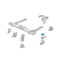 OEM 1998 Honda Accord Bracket, Side Engine Mounting Diagram - 50824-S84-A01