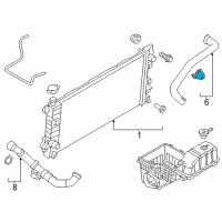 OEM 2010 Ford Expedition Upper Hose Clamp Diagram - 9L3Z-8W287-A