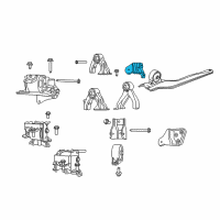 OEM 2007 Dodge Caliber Bracket-Engine Mount Diagram - 5105409AE