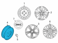 OEM 2021 Nissan Kicks Wheel Assy-Spare Tire Diagram - 40300-6LB7A