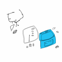 OEM Cadillac SRX Lift Gate Diagram - 15828682