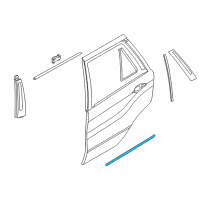 OEM 2007 BMW X5 Moulding, Door, Primed, Rear Left Diagram - 51-13-7-903-859