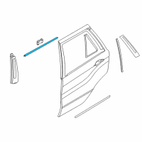 OEM 2007 BMW X5 Finisher, Window Frame, Top, Door Rear Right Diagram - 51-35-7-209-144