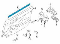 OEM 2022 Toyota GR86 Belt Weatherstrip Diagram - SU003-08670