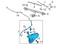 OEM 2021 GMC Sierra 2500 HD Washer Reservoir Diagram - 84176929