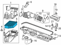 OEM 2022 GMC Sierra 3500 HD Air Filter Diagram - 84554703