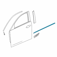 OEM 2017 Cadillac ATS Belt Molding Diagram - 23169755