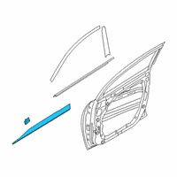 OEM Hyundai Kona Electric GARNISH Assembly-FR Dr Side RH Diagram - 87722-J9500-PGY