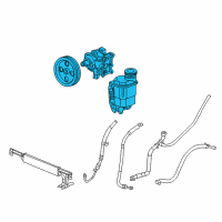 OEM 2009 Chrysler Aspen Power Steering Pump And Pulley Diagram - 52013977AE