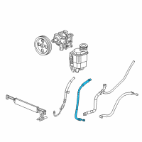 OEM 2009 Dodge Ram 2500 Power Steering Hose Diagram - 52122376AC