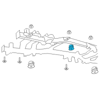 OEM 2012 Ram 3500 ISOLATOR-Body Hold Down Diagram - 5090614AB