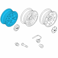 OEM 2004 Ford F-150 Wheel Diagram - 4L3Z-1007-AB