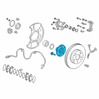 OEM 2018 Honda Accord Hub Assembly, Front Diagram - 44600-TVA-A00