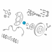 OEM Acura RDX Bearing Assembly, Front Hub Diagram - 44300-TLA-A51