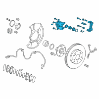 OEM Honda Accord Caliper Sub-Assembly, Left Front Diagram - 45019-TVA-000