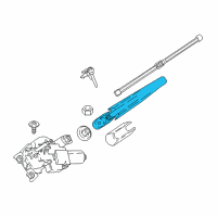 OEM 2020 BMW X3 Back Glass Wiper Arm Diagram - 61-62-7-407-274