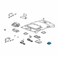 OEM Honda Accord Switch Assy., Sunroof & Map Light *YR327L* (PEARL IVORY) Diagram - 35830-TA0-A01ZB