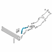 OEM 2017 BMW 750i xDrive Transmission Oil Cooler Line Feed Front Diagram - 17-22-8-602-302