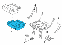 OEM 2022 Ford Bronco PAD - REAR SEAT CUSHION Diagram - M2DZ-9863840-A