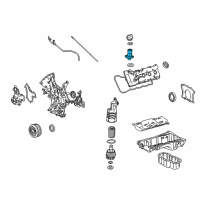 OEM 2018 Toyota Sequoia Oil Filler Tube Diagram - 12185-38011
